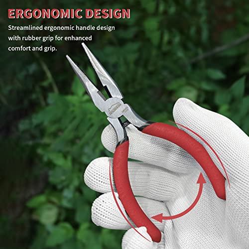Needle Nose Pliers, 5 Inch, 10 Pack, Jewelry Making Tools | Small Needle Nose Pliers for Cutting and Bending Wire, Small Pliers for DIY, Crafts, Jewelry Making - color: 10 Pcs