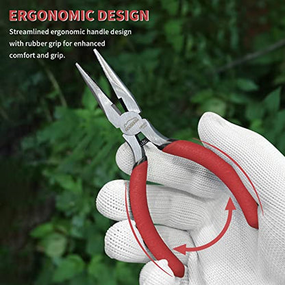 Needle Nose Pliers, 5 Inch, 10 Pack, Jewelry Making Tools | Small Needle Nose Pliers for Cutting and Bending Wire, Small Pliers for DIY, Crafts, Jewelry Making - color: 10 Pcs