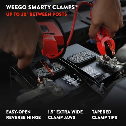 Weego 44s: 2100A Self-Use 12V Lithium Car Battery Jump Starter – USA-Engineered Safe Replacement for Jumper Cables - Car Jumper Starter Portable for 7L Gas and 3.5L Diesel Engines (N44s) - size: Weego 44s