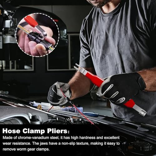 Electrical Disconnect Pliers, Electrical Connector Separator,Hose Clamp Pliers, 8in Automotive Tools, Automotive Tools for Push Tab Style Plugs - style: Electrical Disconnect Pliers Set 4