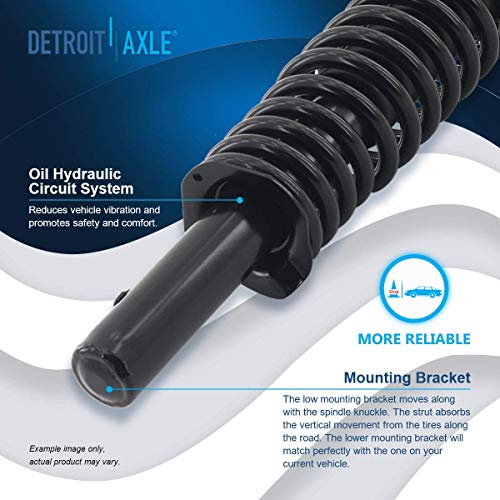 Detroit Axle - 2 Front Struts for 1996-2000 Honda Civic, 1997 1998 1999 Quick Complete Struts w/Coil Spring Assembly Replacement Suspension Shock - size: 171291L_171291R/PAIR