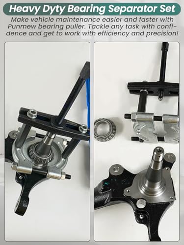14pcs Bearing Removal Puller Kit 5 Ton Capacity Pinion Wheel Bearing Separator Tool with 2" / 5cm and 3" / 7.5cm Jaws Wheel Hub Axle Puller Set
