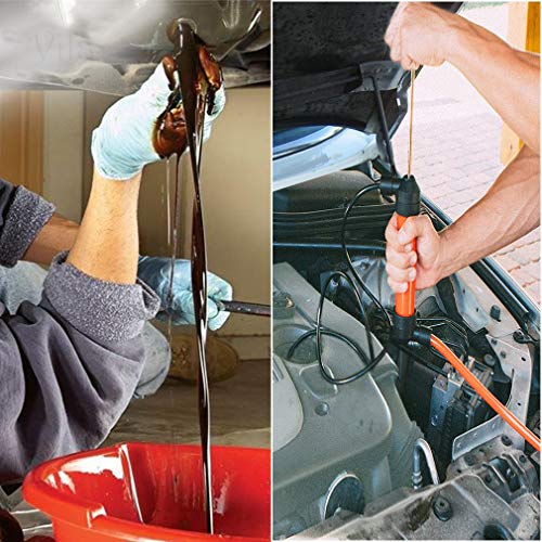 Vila Multi-use Manual Fuel Transfer Pump Kit - Portable Water & Gas Siphon, 15" Siphon Hose, Liquid Transfer for Automotive, Rain Barrels & Water Gardens