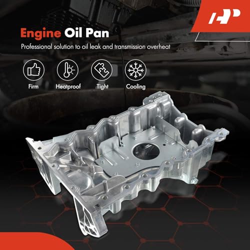 A-Premium 3.5L 3.7L Engine Oil Pan Sump with Drain Plug, Compatible with Ford Edge 2007-2010, Flex 2009-2012, Fusion, Taurus, Taurus X & Mazda CX-9, 6 & Lincoln MKS, MKT, MKX, MKZ & Mercury Sable