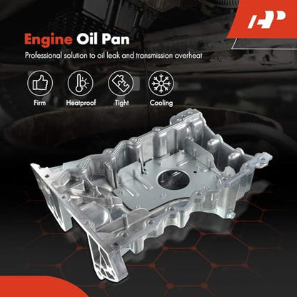 A-Premium 3.5L 3.7L Engine Oil Pan Sump with Drain Plug, Compatible with Ford Edge 2007-2010, Flex 2009-2012, Fusion, Taurus, Taurus X & Mazda CX-9, 6 & Lincoln MKS, MKT, MKX, MKZ & Mercury Sable