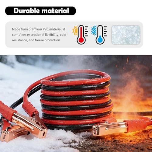 67" 150A Car Jumper Cables Heavy Duty,Automotive Battery Jumper Cables with Anti-Slip Alligator Clips,Essential Jumpers Cable Kit as Emergency Roadside Assistance Tool