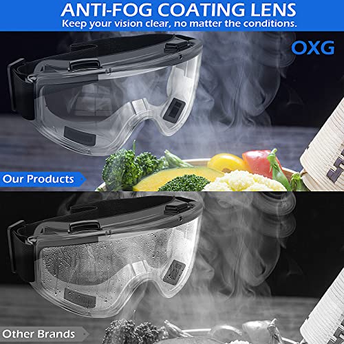 OXG Safety Goggles ANSI Z87.1 Glasses, Anti-Fog Protective Safety Glasses Lab Goggles Men Women Eye Protection Goggles - color: Clear