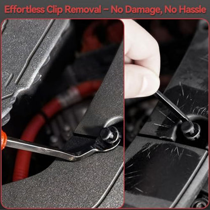 1240PCS Auto Retainer Clips Kit with Trim Removal Tools and 3-Layer Organizer Box, 32 Sizes Push Rivets Fasteners for Car Bumper, Fender, Door Panel and Interior Repair - style: 1240pcs