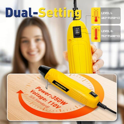 haisstronica 620 PCS All in One Set with Solder Seal Wire Connectors,3:1 Heat Shrink Tubing and Heat Gun,Solder Sticks Wire Terminals Electrical Connectors for Automotive, Marine, Trailer Wiring - size: 620 PCS