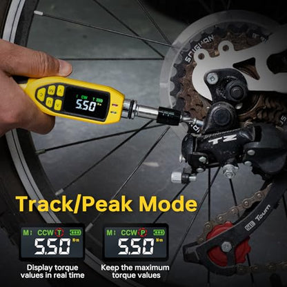 YIYEIE 46-Pc Digital Torque Screwdriver, 3.5-70.8 in-lb, ±1% Precision Electronic Torque Screwdriver Set with Buzzer & LED, 1/4" Inch Pound Torque Driver with S2 Bits for Bike Repair & Scope Mounting - size: 46PCS, style: Digital