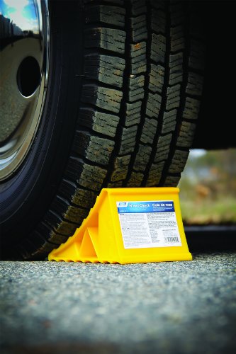 Camco 44432 Wheel Chock Without Rope, Helps Keep Your Trailer or RV in Place (Pack of 1), Yellow - style: Wheel Chock