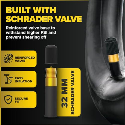 Ultraverse 20x4.0, 24x4.0, 26x4.0, 20x3.0, 26x3.0, 16x4.0/3.0, Inner Tubes | Schrader Valve, Ideal for Mountain Bikes & E-Bikes with Fat Tires, Durable & Reliable 2 Pack with Tire Levers - size: 16 inch x 4.0