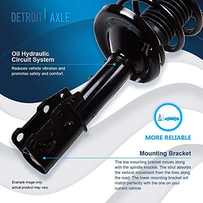 Detroit Axle - 2 Front Struts w/Coil Spring for 2004-2012 Chevrolet Malibu | 2005-2010 Pontiac G6 2007-2009 Saturn Aura, 2 Struts w/Coil Springs Assembly 2008 Replacement Shocks - size: 172199_172200/PAIR