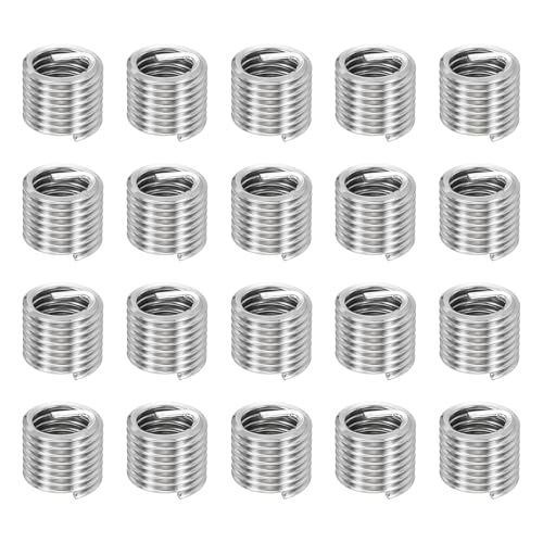 HARFINGTON 20pcs Wire Thread Repair Inserts M10 x 1.5 x 1.5D (15mm) Metric 304H Stainless Steel Helical Coiled Wire Screw Threaded Sleeve Sheath for Automotive Repairs - size: M10 x 1.5 x 1.5D