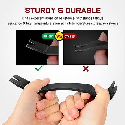 Nilight 8PCS Auto Trim Removal Tool Kit No-Scratch RemovalTool Kit for Car Audio Dash Panel Window Molding Fastener Remover Tool Kit-Black - color: Black, size: 8Pcs