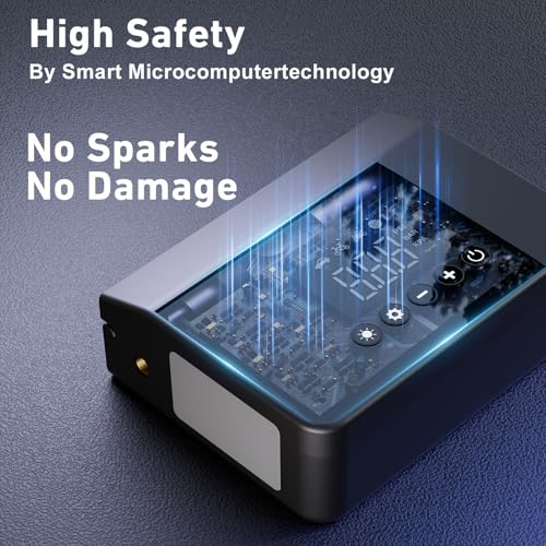 Car Jump Starter Portable with Air Compressor, 4000A 150PSI Tire Inflator | 4-in-1 Jump Box, 12V Battery Emergency Booster Pack for Cars, Power Bank & LED Flashlight, Fast Charge, Auto Shut-off