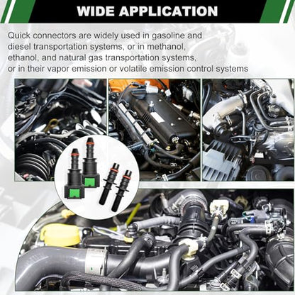 2 Sets Fuel Line Quick Connect Straight Fittings, 7.89mm to ID 6mm | Nylon Fuel Line Connectors Straight Pipe Connector, Quick Release Fuel Connector - color: 2 Sets Fuel Line Quick Connect SAE 7.89mm to ID 6mm