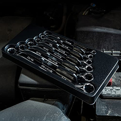 Olsa Tools 6pc Box End Wrench Set, 45-Degree Offset, Chrome Vanadium Steel, Includes Organizer Tray - color: 6pc Set, size: SAE