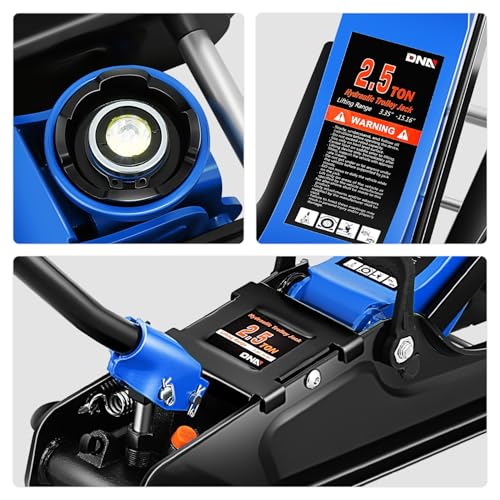 DNA Motoring Low Profile Hydraulic Trolley Service/Floor Jack, 2.5 Ton (5500 lbs) Capacity, Lifting Range 3.35"-15.16",Blue, TOOLS-00676-BL - color: Blue, style: 2.5 ton