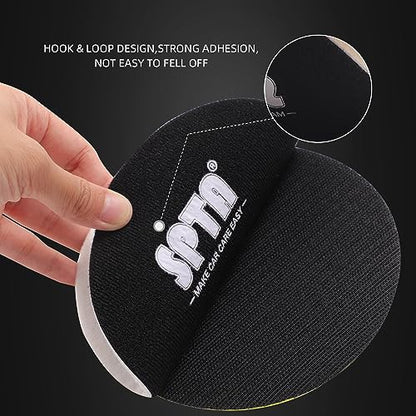 Polishing Pad, SPTA 5 Pcs 3''(80mm) Car Polishing Discs Microfiber Polishing Buffing Pad, Scratch Removal Kit for Correct Damaged Window Cleaning, Removing Stubborn Waterspots - size: 3 Inch(80mm)