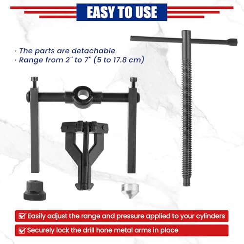 NYXOVA 3 Jaw Bearing Puller, Manual Internal Puller 3 Jaw Bearing Puller Set Extractor Wheel Bearing Puller Tool for Car SUV Motorcycle Motorbike