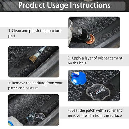 5.2" x 5.2" 10 pcs, 2 ply, Bias Tire Repair Patch, Heavy Duty, Tire Repair for Puncture, Tire Bias Tractor Tire Repair Patch - size: 5.2" x 5.2" 10 pcs