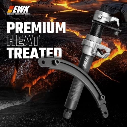 EWK Coil Spring Compressor Tool Set, 3-Piece Kit for MacPherson Strut | Parallel Safety Bracket & Dual Anti-Slip Jaws for Stable Spring Compression, 2645 lb Capacity