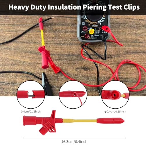 Multimeter Test Lead Kit, Piercing Probes, 4mm Plug Test Strips, Large Alligator Clips, Etc., Suitable for Multimeter and Voltmeter Testing and Electronic Repair(13 Pack) - size: 13 Pcs Kit