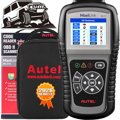 Autel MaxiLink ML519 OBD2 Scanner [Same as AutoLink AL519], 2026 OBDII Diagnostic Scan Tool, Enhanced Mode 6 Fault Code Reader, Check Engine Light (MIL), One-Click Smog Check, Upgraded Ver. of AL319 - color: Black