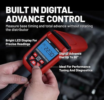 Innova 5568 Pro Digital Timing Light Tool with Digital Advance, LED Display, Ignition Timing for 2 and 4 Cycle Engines, Automotive Diagnostic Tool for Cars and Trucks