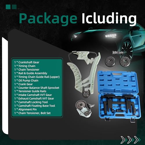 Oil Pump Timing Chain Kit & 2 VVT Gear Tool Compatible with BMW N20 N26 X4 X5 228 320 328 2.0L 3.0L 2012-2016