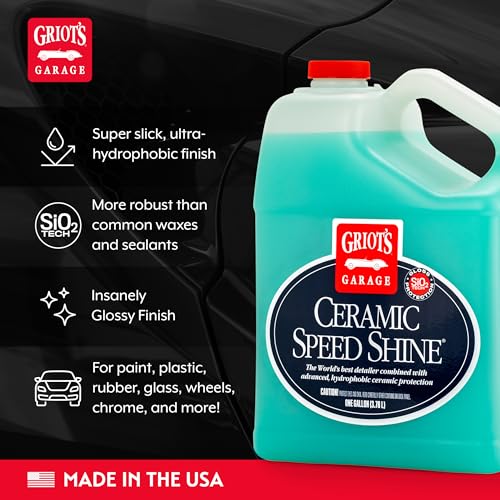 Griot's Garage Ceramic Speed Shine Detail Spray for Car Detailing, Provides a High-Gloss Finish and Extends Life of Coatings, 10986, One Gallon - size: 128 Fl Oz (Pack of 1)