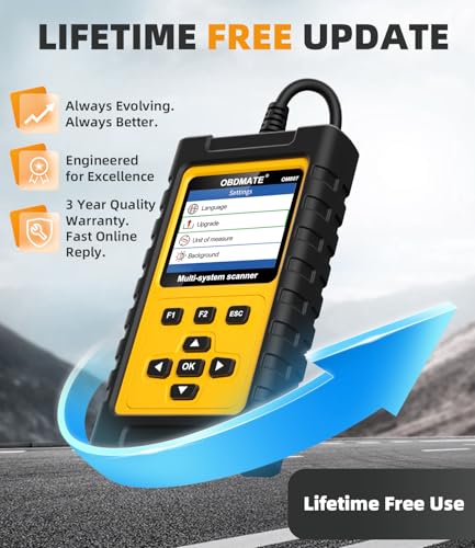 OBD2 Scanner for Mercedes Benz, OM807 Full System Diagnostic Tool with Resets (Oil/ETC/EPB/ABS/SAS/BAT Register...), Full OBDII Functions Read&Erase Fault Codes, Free Software Update