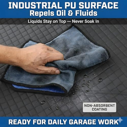 Rolling Creeper Mat for Car Repair, 60x28 Inch Portable Foldable Mechanic Mat, Under Vehicle Rolling Pad for Low Clearance, Durable PU, Anti-Slip, Easy to Clean for Garage, Auto Repair & Roadside