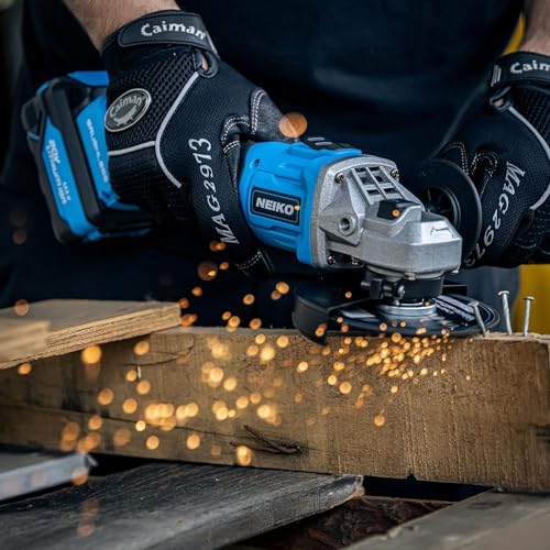 NEIKO 10881A Cordless Angle Grinder, 4 1/2-Inch Grinder with Variable Speed, 20V 4.0A Li-ion Rechargeable Battery, Powerful 8,000 rpm Brushless Motor, Grinders Power Tools, Cordless Grinder Tool - style: Brushless Angle Grinder