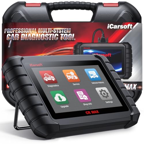 iCarsoft CR MAX 2026 Ver Bidirectional Scan Tool All System Diagnosis 50 Services Full Active Test OBD2 Scanner Diagnostic Tool Car Code Reader ECU Coding AUTOVIN CAN FD Lifetime Free Update - size: CR MAX 2026 Version