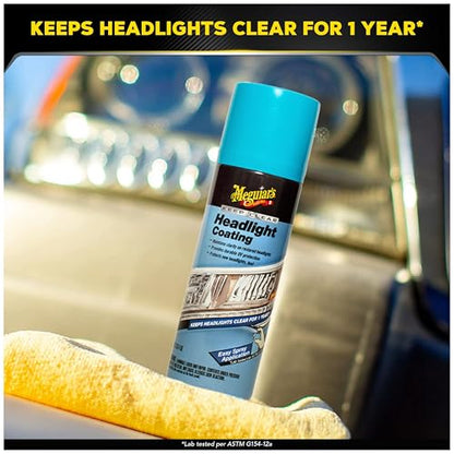Meguiar's Keep Clear Headlight Coating, Maintain Like-New Clarity of Your Headlights with an Easy-to-Use Formula and UV Protection that Lasts All Year Long, 4 Ounce Aerosol - size: 1 Count (Pack of 1)