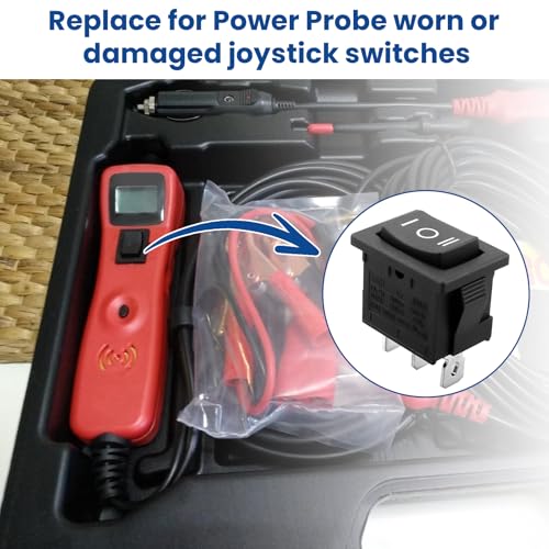 Rocker Switch PPTK0021 for Power Probe PP3 PP3S PP3Z PP4, Power Probe 3 Replacement 6A 250VAC / 10A 125VAC Circuit Testing Rocker Switch