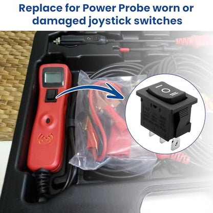 Rocker Switch PPTK0021 for Power Probe PP3 PP3S PP3Z PP4, Power Probe 3 Replacement 6A 250VAC / 10A 125VAC Circuit Testing Rocker Switch
