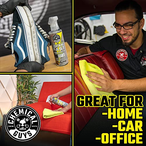 Chemical Guys SPI_191_16B Carpet & Upholstery Stain & Spot Remover Bundle - (1) 16 fl oz Lightning Fast Stain Extractor & (1) Nifty Detailing Brush, (Cars, Trucks, SUVs, RVs, Home, Interior, Pets)