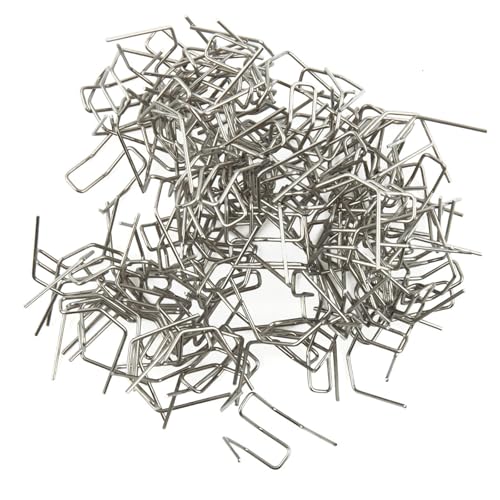 100PCS 0.6mm 0.8mm Hot Stapler Staples for Car Bumper Plastic Welder Repair Kit, for Stainless Steel for Pre-Cut Welding Nails, Silver for A/B//D/E/for F//H/I