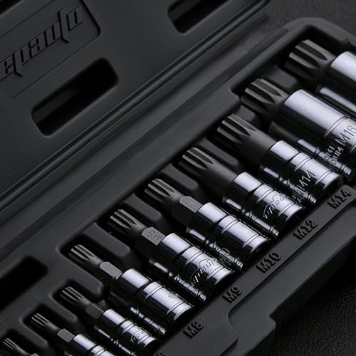 EPAuto 10-Piece XZN Triple Square Spline Bit Socket Set - size: Triple Square- 10 Pieces