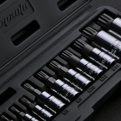 EPAuto 10-Piece XZN Triple Square Spline Bit Socket Set - size: Triple Square- 10 Pieces