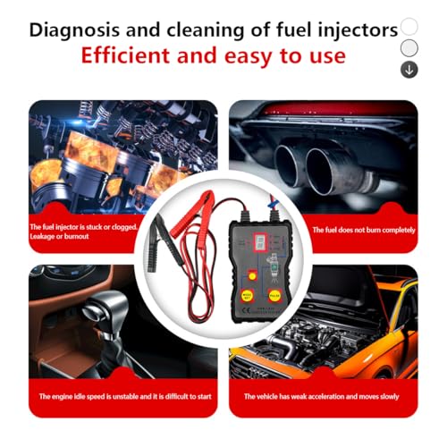 Fuel Injection Test Kit Fuel Pressure Diagnostic Tool for Fuel System Portable 4 Pulse Mode Automotive Injector Testing Kit