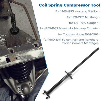 motoparty Coil Spring Compressor Tool - Compatible with 1960-1973 Ford Mustang Shelby Fairlane Torino Ranchero