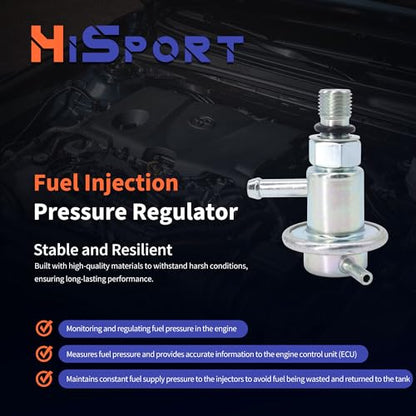 HiSport Fuel Injection Pressure Regulator PR4043 Replacement for Toyota 4Runner Pickup 1988 1989 1990 1991 1992 1993 1994 1995 T100 1992 1993 1994, 3.0 Bar # 23280-65010 - size: HSFPRR4043