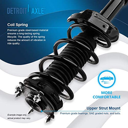Detroit Axle - 4pc Struts for 2007-2011 Honda CR-V Complete Front and Rear Quick Install Ready Struts w/Coil Spring Assembly 2008 2009 2010 Replacement Strut Shock Absorbers Suspension Kit - size: 04-3138/Pair