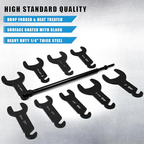SMOTIVEPRO 10Pcs Pneumatic Fan Clutch Wrench Set Removal Tool Kit, Auto Repair Spanner Kit Installs Fan Clutch Compatible with Ford, GM and Jeep Vehicles