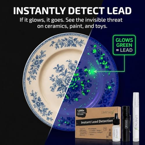 Lumetallix The Original Glowing Lead Test - Instant Lead Detection Lead Test Kit for Paint, Ceramics & more Fast, Accurate Results Home Safety & Easy to Use - Home Lead Test Kit - Lead Paint Test Kit - style: Lead test