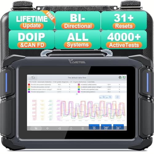 VDIAGTOOL VD70 Lite OBD2 Scanner, Bidirectional Diagnostic Scan Tool for Vehicles, 7" Car Scanner for Full Systems, Code Reader for Cars and Trucks, 32+ Resets, FCA/CANFD/DoIP, Free Updates
